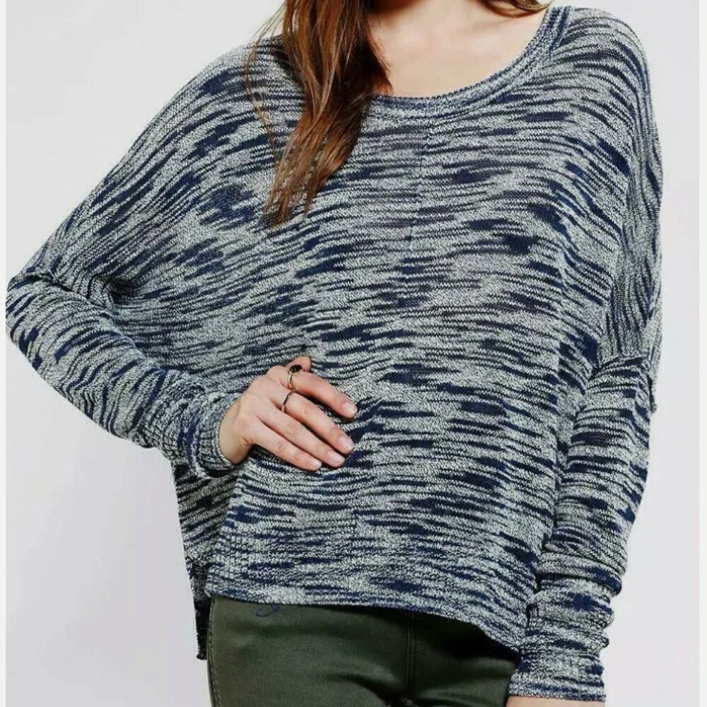 Urban Outfitters - Silence + Noise | Blue Knit Scoop Sweater